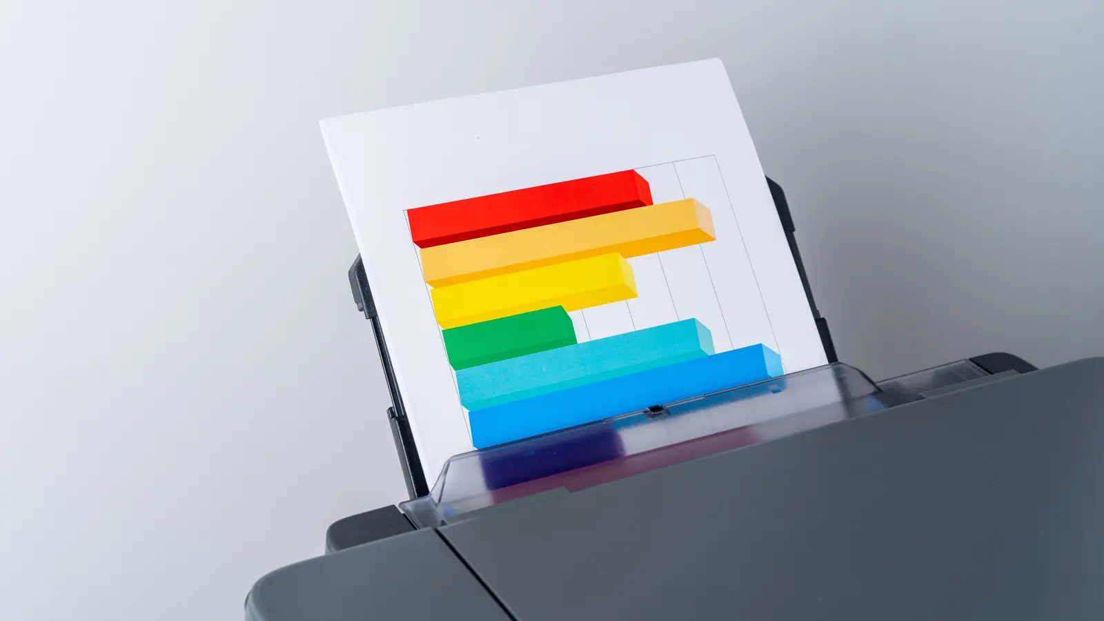 Printer drukt een grafiek in kleur af